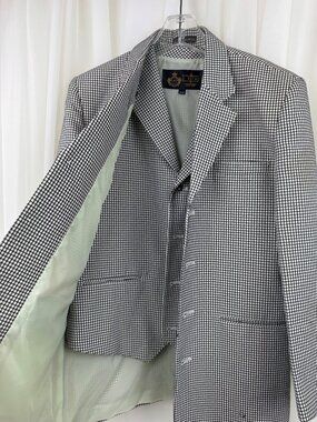 J. Vital Boys Houndstooth Suit Jacket & Vest Formal Wedding Church Sz R20